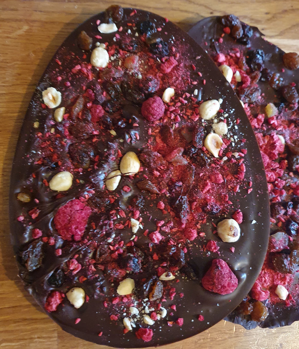 Dark fruit and nut egg Chocolicious Shrewsbury