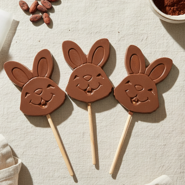 Milk Chocolate Bunny Shaped Lolly