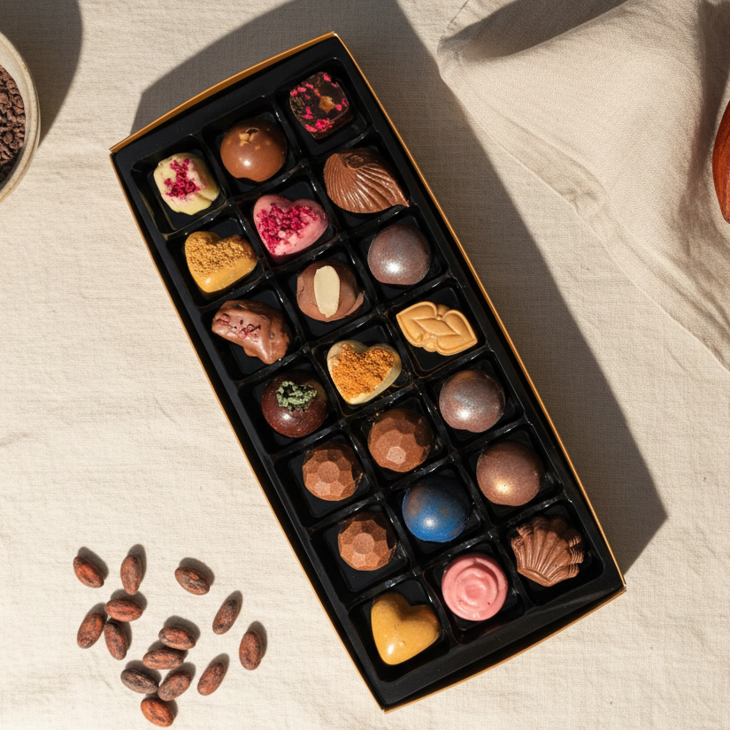 Gift box of 18 chocolates