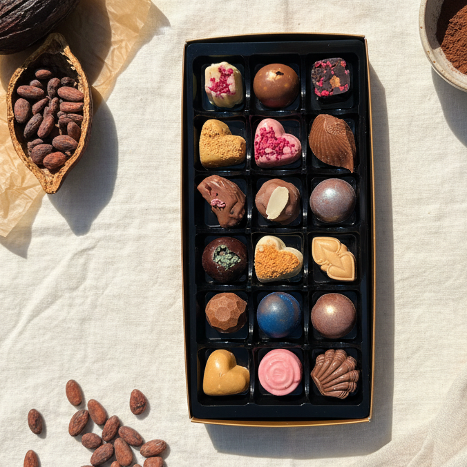 Gift box of 18 chocolates