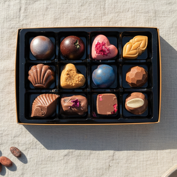 Gift box of 12 chocolates