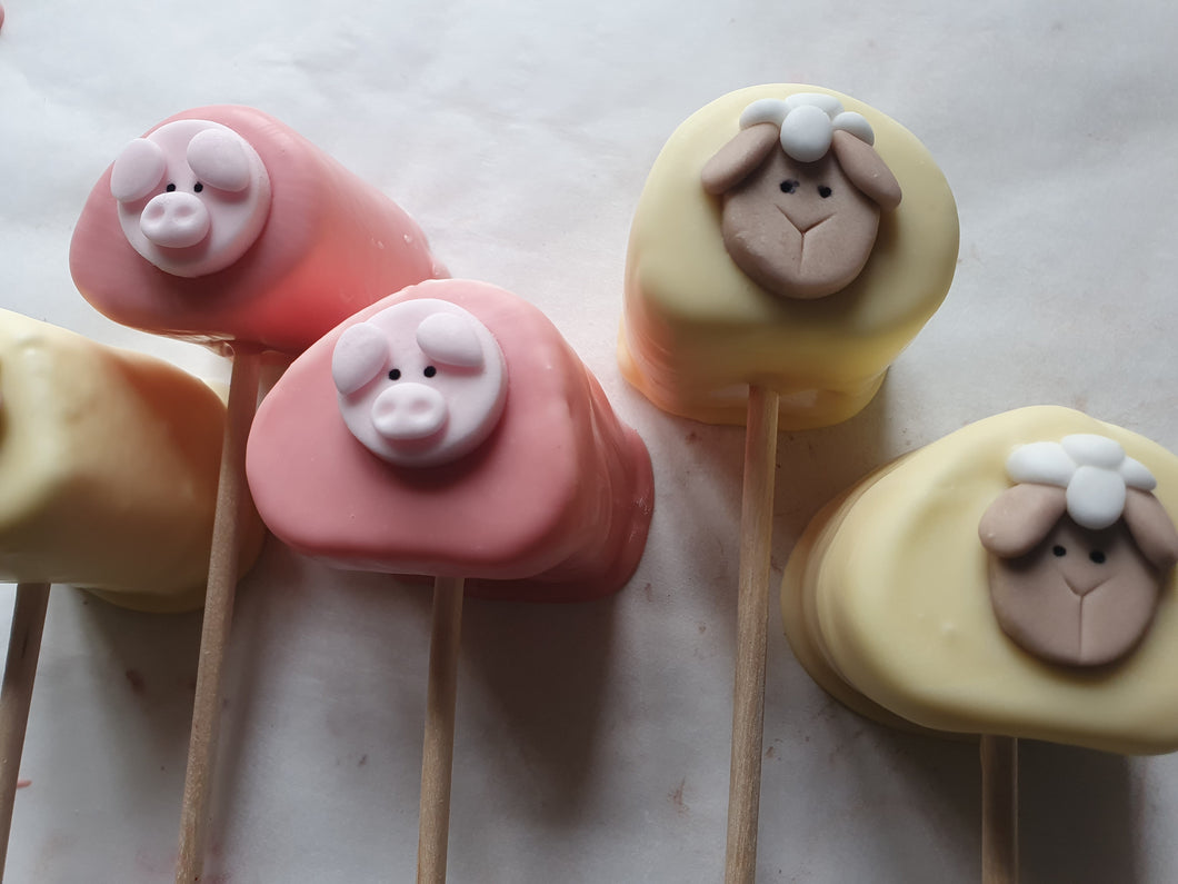 Marshmallow pig lolly