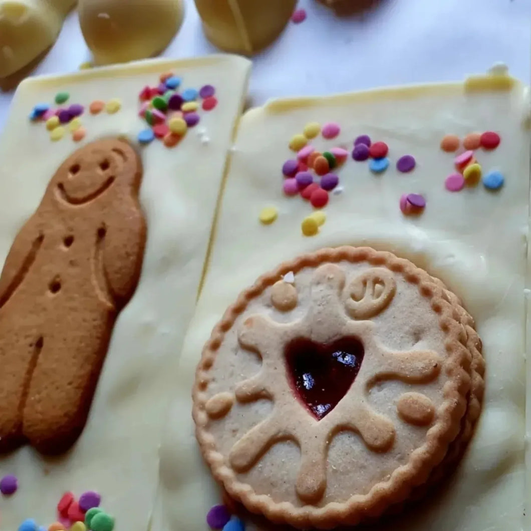 White Jammy Dodger bar