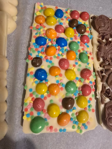 Loaded bar.....White M&Ms