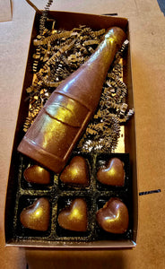 Champagne bottle with truffles