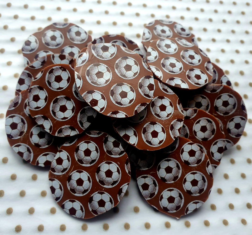 Milk chocolate football buttons