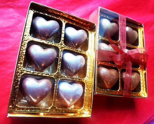 Handmade artisan Caramel Hearts by Chocolicious Shrewsbury