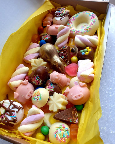 Handmade artisan chocolate treat box