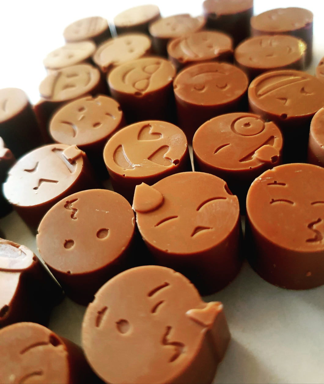 Handmade artisan Emoji chocolates by Chocolicious Shrewsbury 