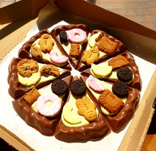 Load image into Gallery viewer, Handmade artisan chocolate biscuit covered pizza